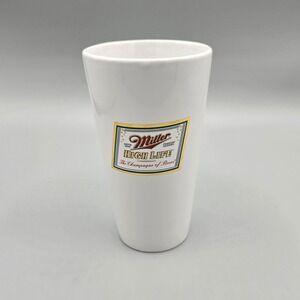 Miller High Life Domex Ceramic Pilsner Glass White Made in Germany 6" Cup